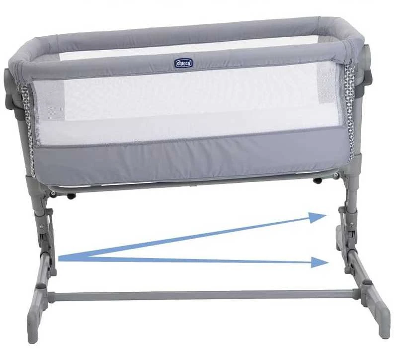 CHICCO NEXT2ME GO SULANKSTOMAS LOPŠIUKAS, LIGHT Pilkas