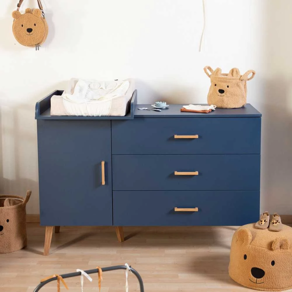 CHILDHOME DAIKTŲ IR ŽAISLŲ LAIKYMO KREPŠYS 30X30X30 CM, TEDDY BEIGE