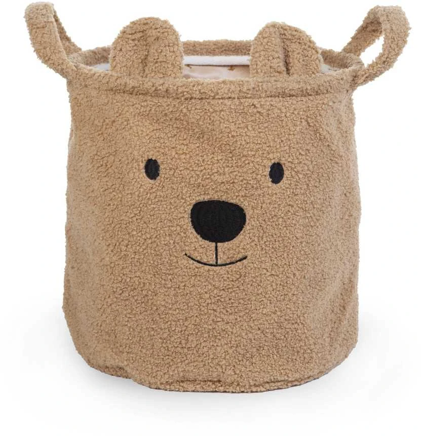 CHILDHOME DAIKTŲ IR ŽAISLŲ LAIKYMO KREPŠYS 30X30X30 CM, TEDDY BEIGE
