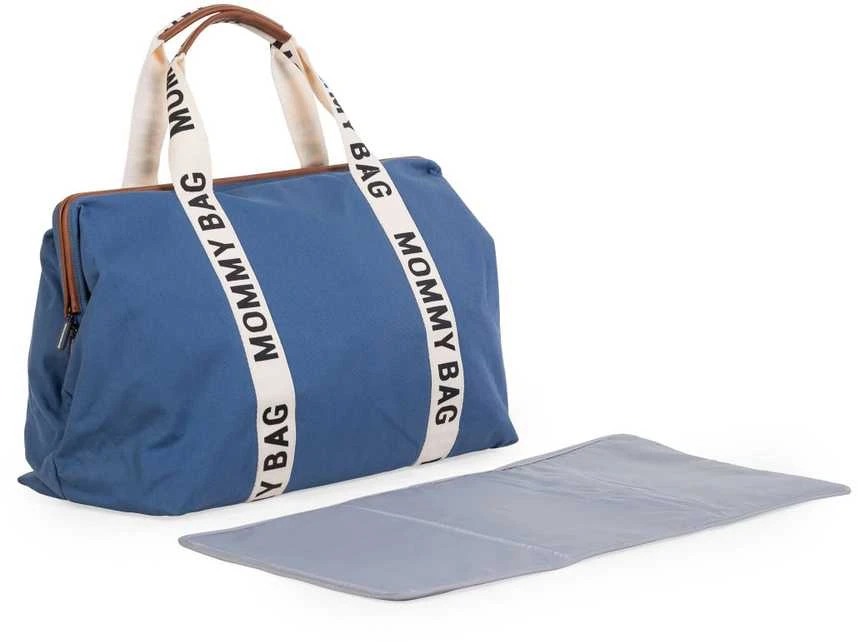 CHILDHOME DIDELIS MAMOS REIKMENŲ KREPŠYS MOMMY BAG SIGNATURE, CANVAS – INDIGO