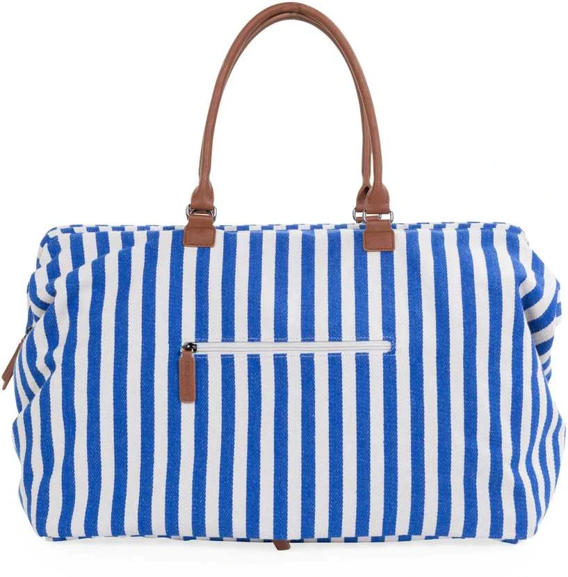CHILDHOME DIDELIS MAMOS REIKMENŲ KREPŠYS MOMMY BAG, STRIPES - ELECTRIC Mėlynas/LIGHT Mėlynas