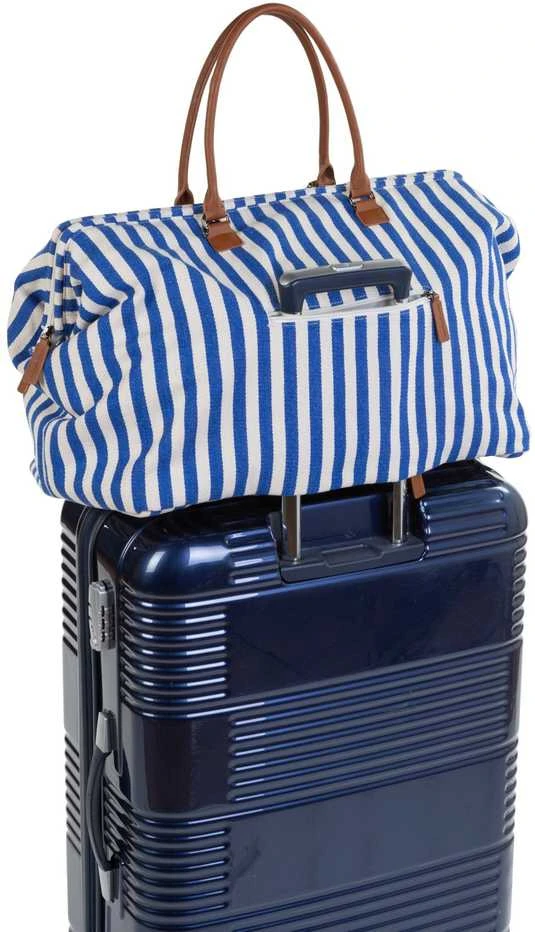 CHILDHOME DIDELIS MAMOS REIKMENŲ KREPŠYS MOMMY BAG, STRIPES - ELECTRIC Mėlynas/LIGHT Mėlynas