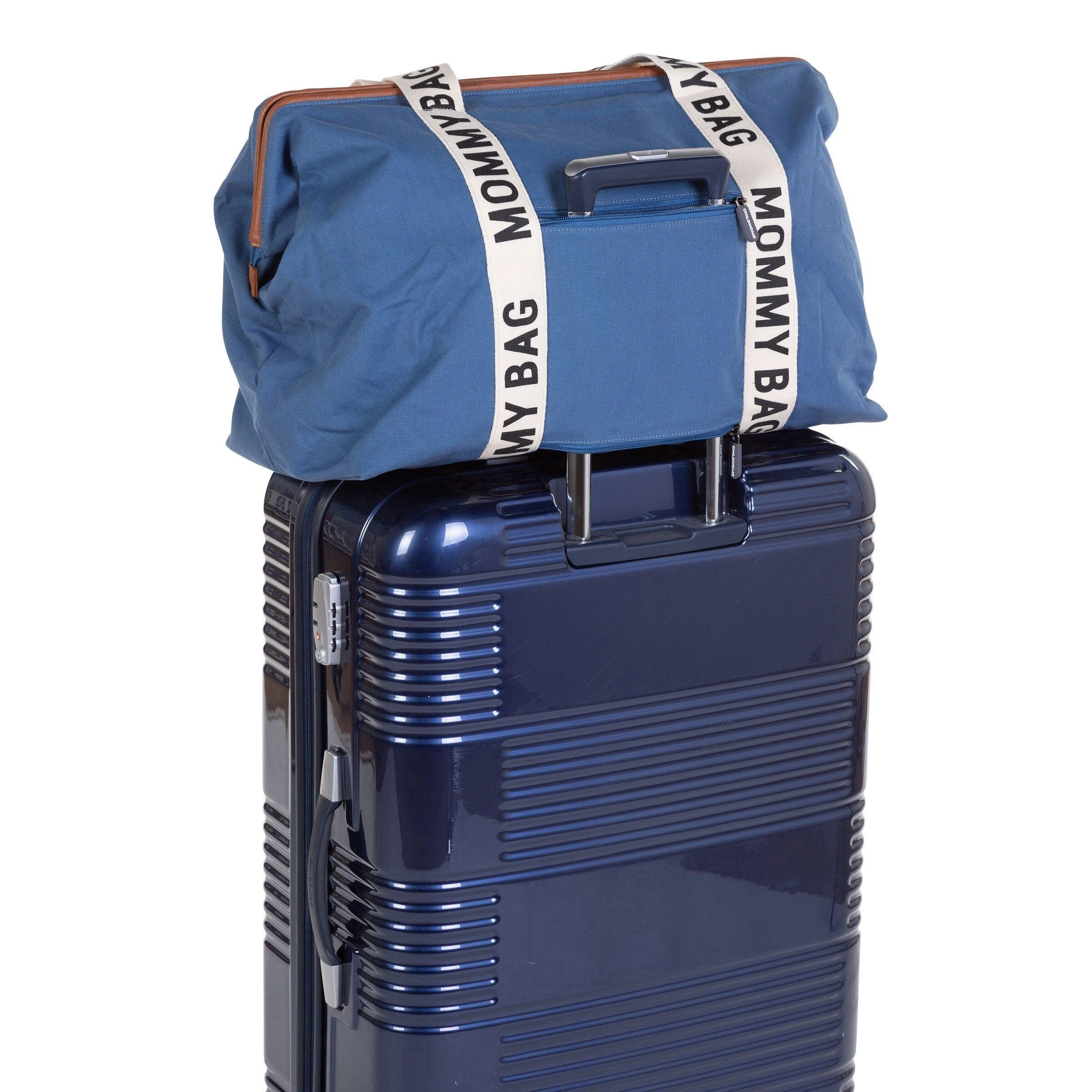 CHILDHOME DIDELIS MAMOS REIKMENŲ KREPŠYS MOMMY BAG SIGNATURE, CANVAS – INDIGO