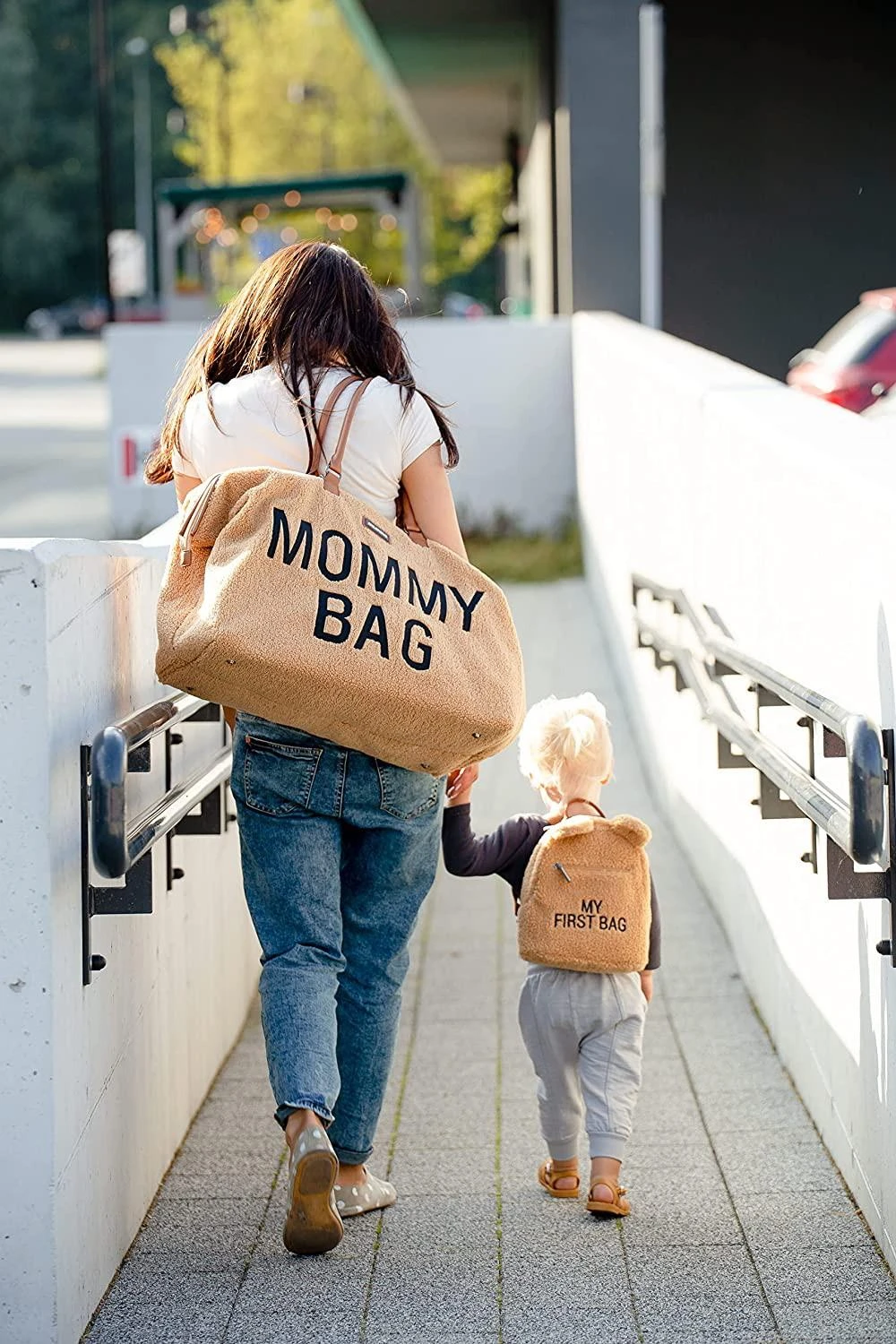CHILDHOME DIDELIS MAMOS REIKMENŲ KREPŠYS MOMMY BAG, TEDDY BEIGE