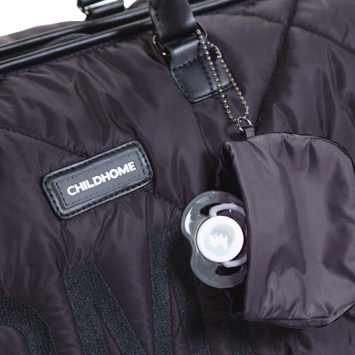 CHILDHOME DIDELIS MAMOS REIKMENŲ KREPŠYS MOMMY BAG, PUFFERED - Juodas