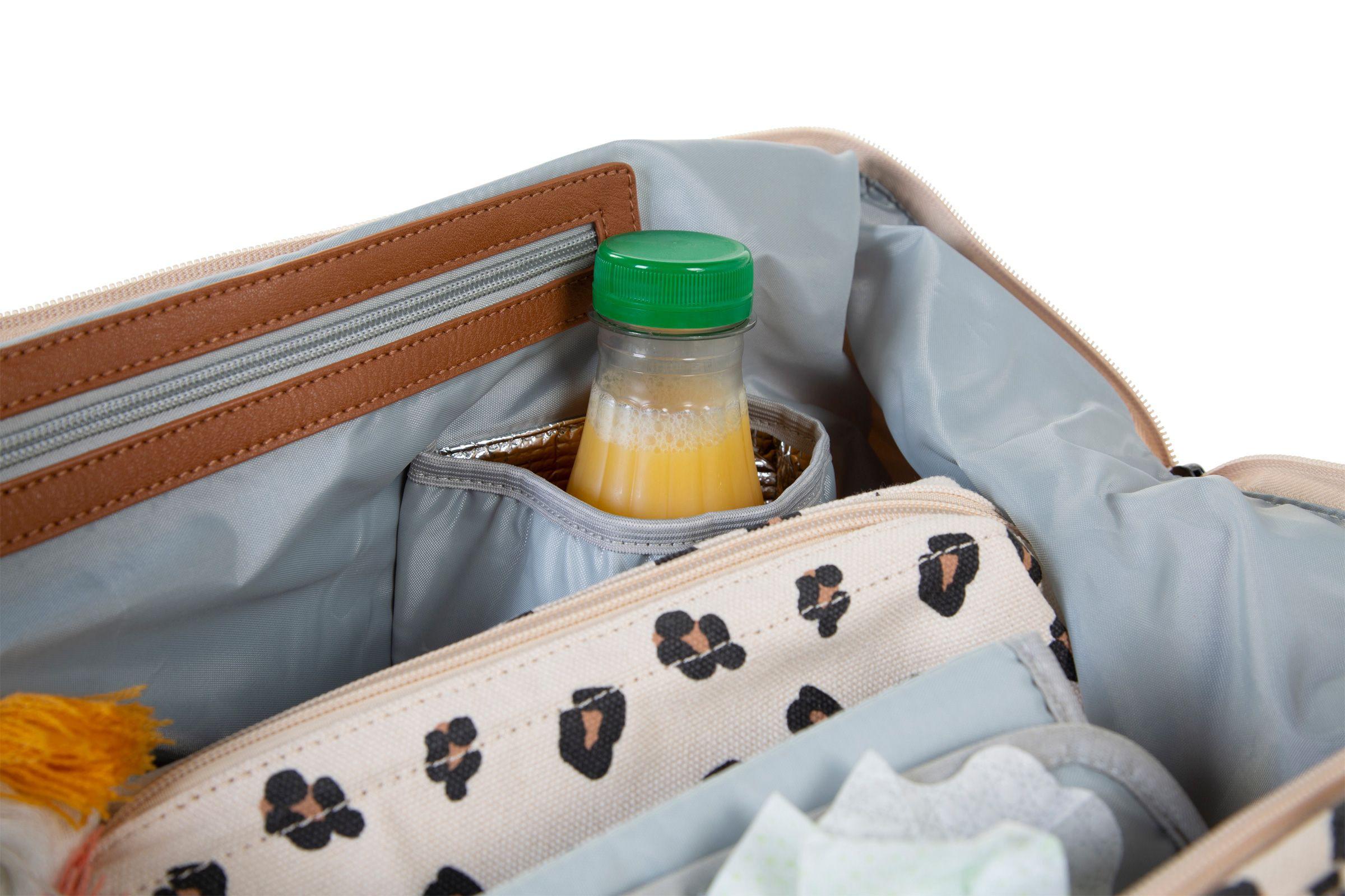CHILDHOME DIDELIS MAMOS REIKMENŲ KREPŠYS MOMMY BAG, LEOPARD