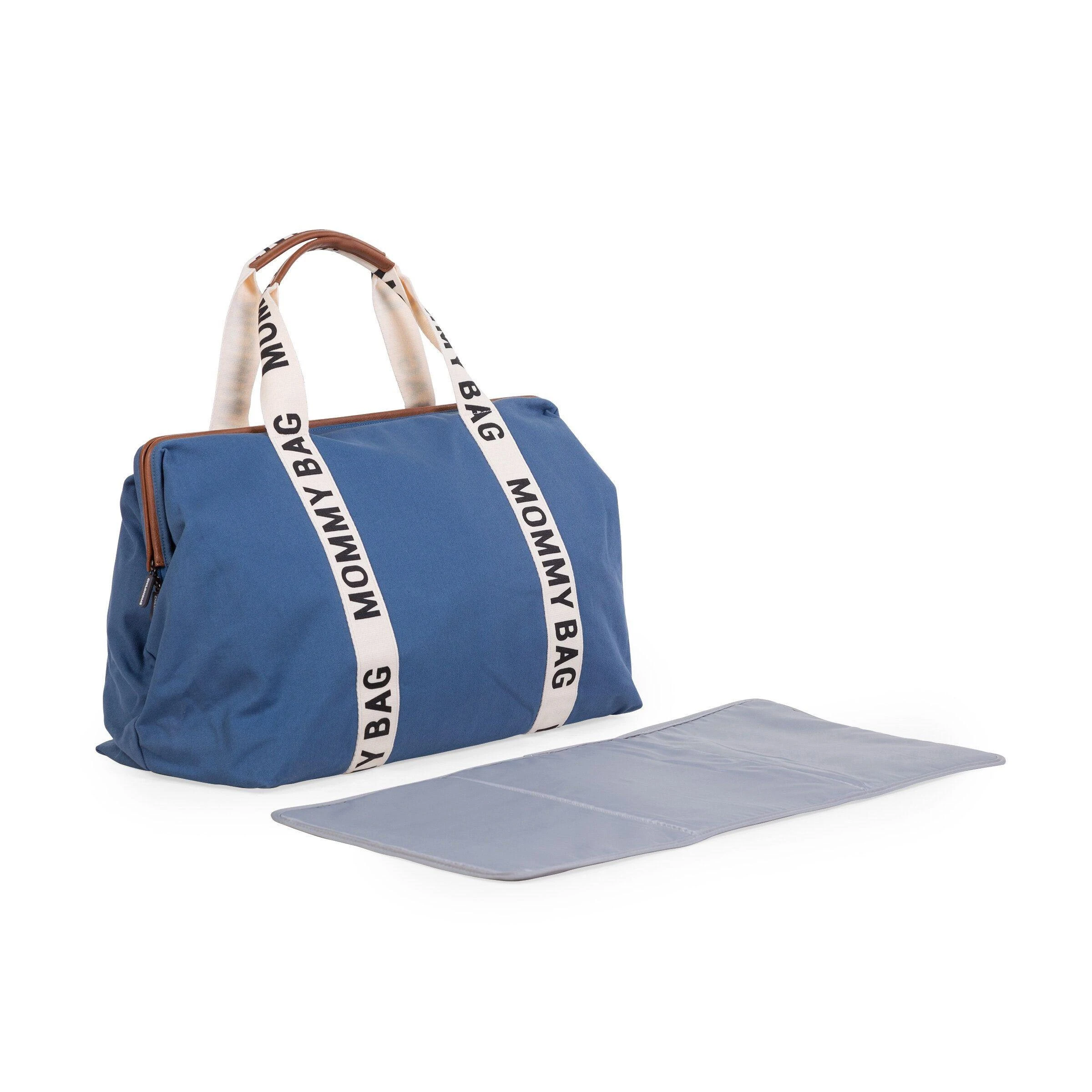 CHILDHOME DIDELIS MAMOS REIKMENŲ KREPŠYS MOMMY BAG SIGNATURE, CANVAS – INDIGO