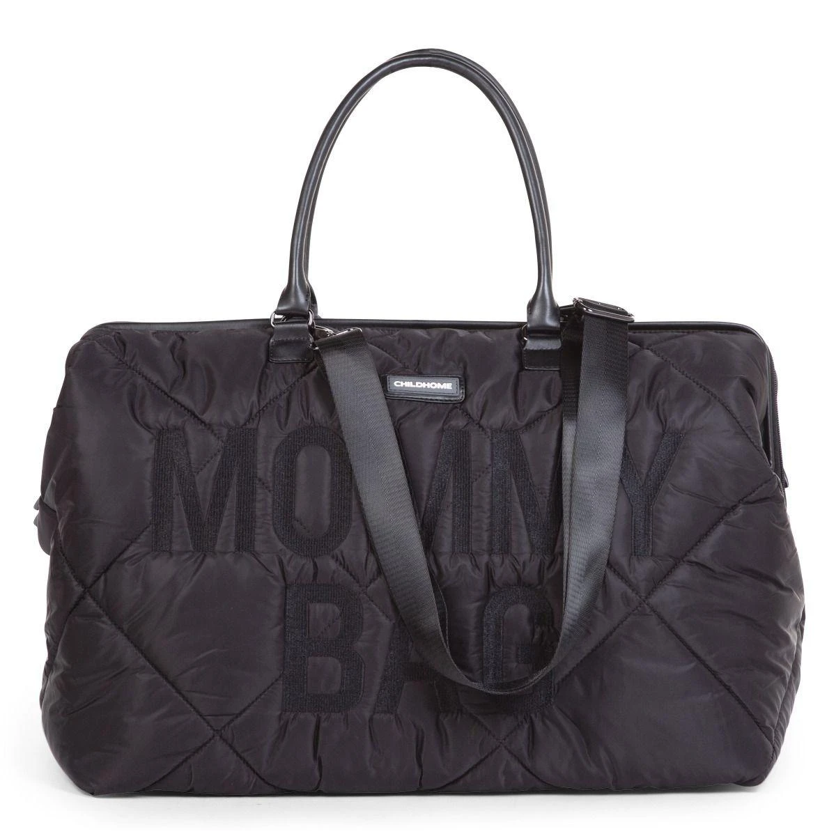 CHILDHOME DIDELIS MAMOS REIKMENŲ KREPŠYS MOMMY BAG, PUFFERED - Juodas