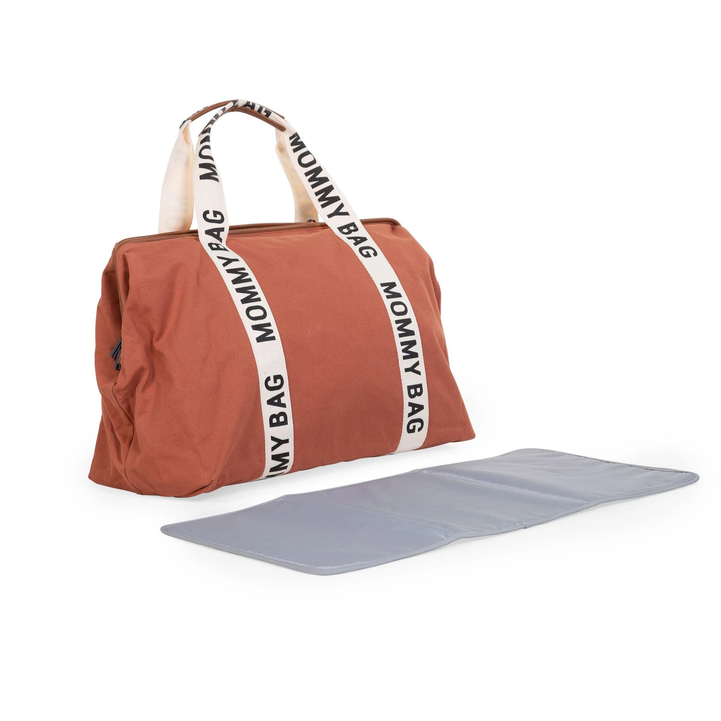 CHILDHOME DIDELIS MAMOS REIKMENŲ KREPŠYS MOMMY BAG SIGNATURE, CANVAS – TERRACOTTA