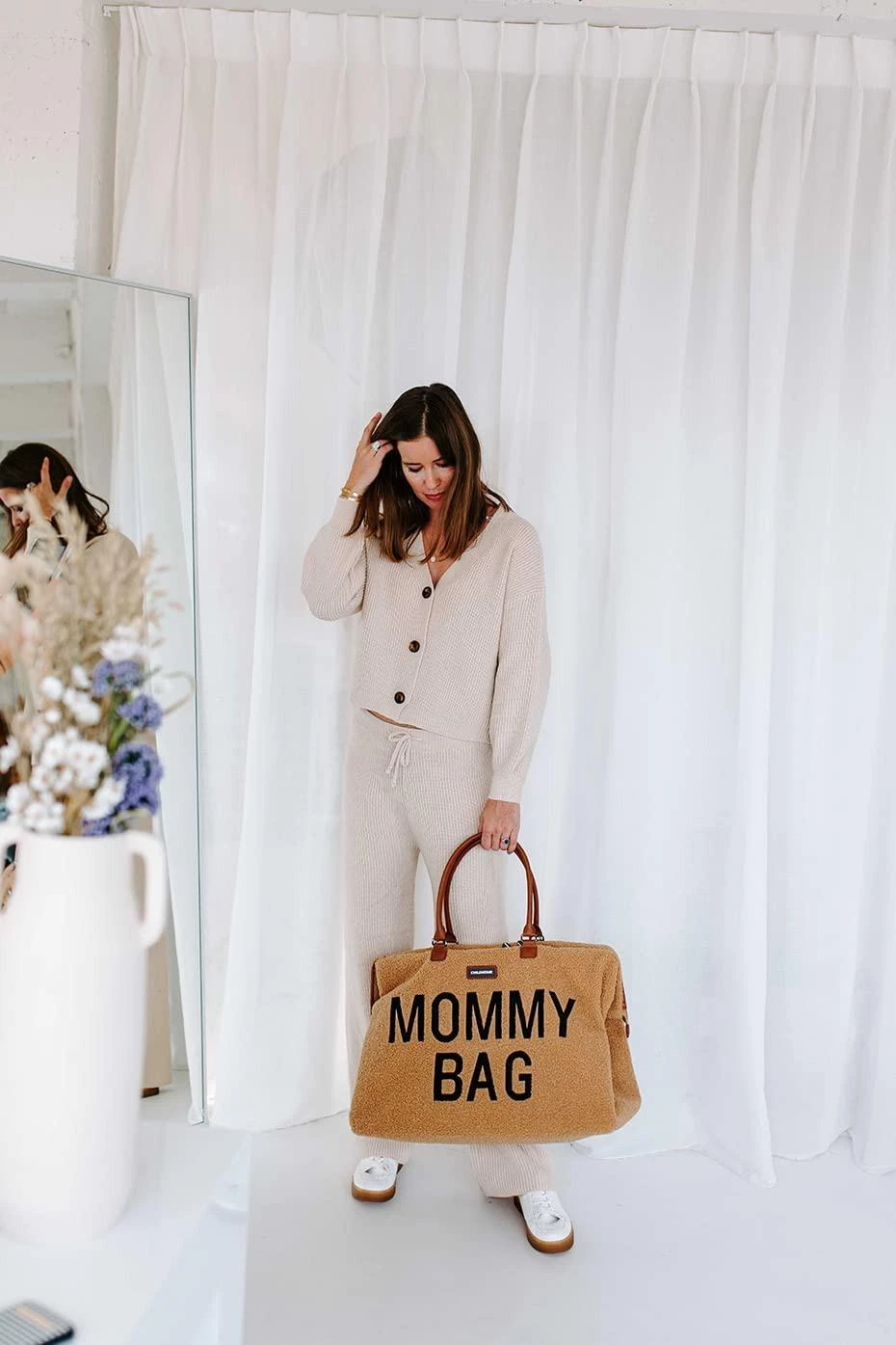 CHILDHOME DIDELIS MAMOS REIKMENŲ KREPŠYS MOMMY BAG, TEDDY BEIGE