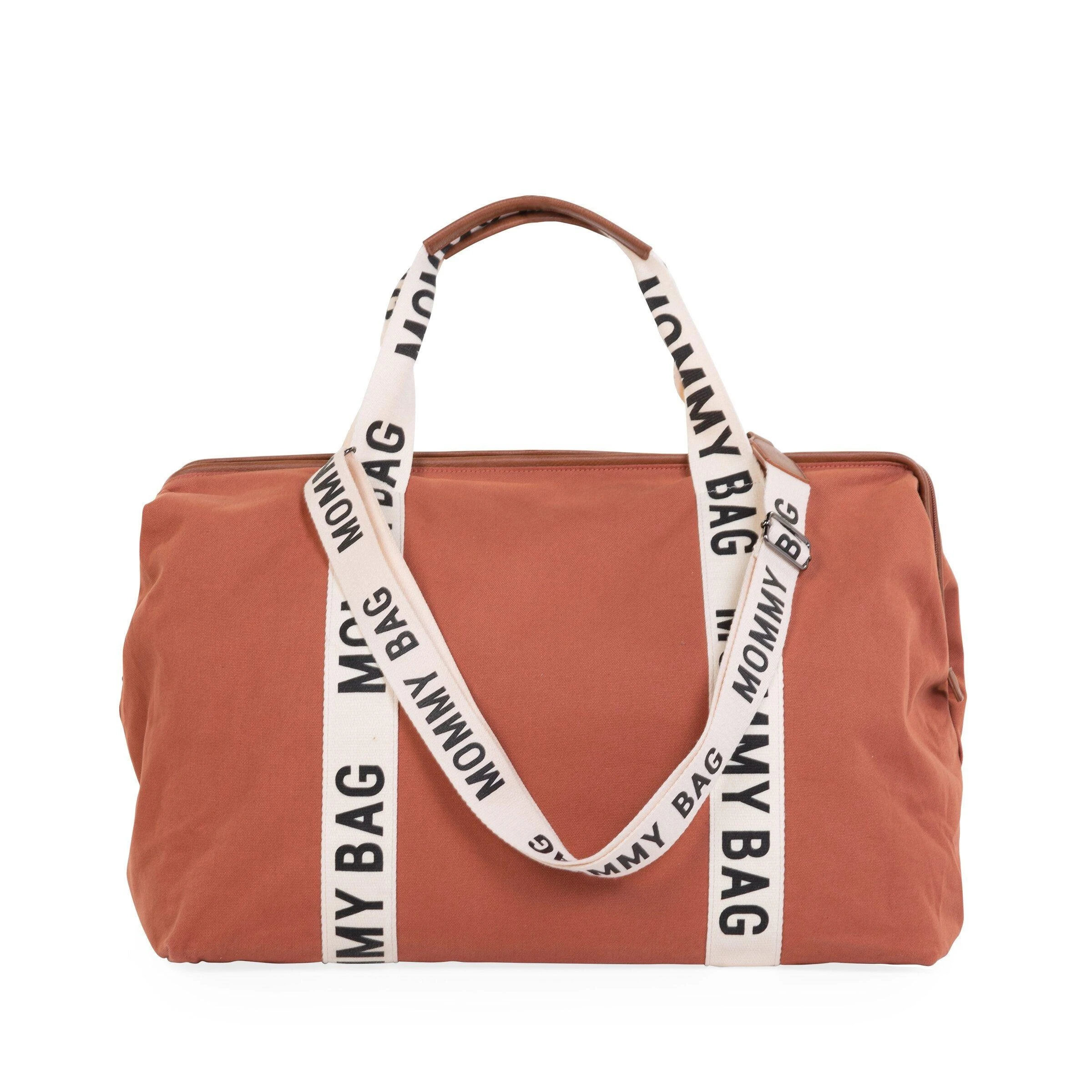 CHILDHOME DIDELIS MAMOS REIKMENŲ KREPŠYS MOMMY BAG SIGNATURE, CANVAS – TERRACOTTA