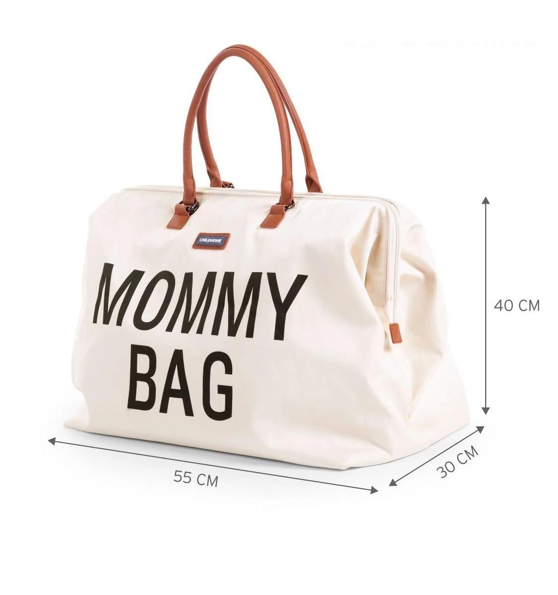 CHILDHOME DIDELIS MAMOS REIKMENŲ KREPŠYS MOMMY BAG, TEDDY OFF Baltas