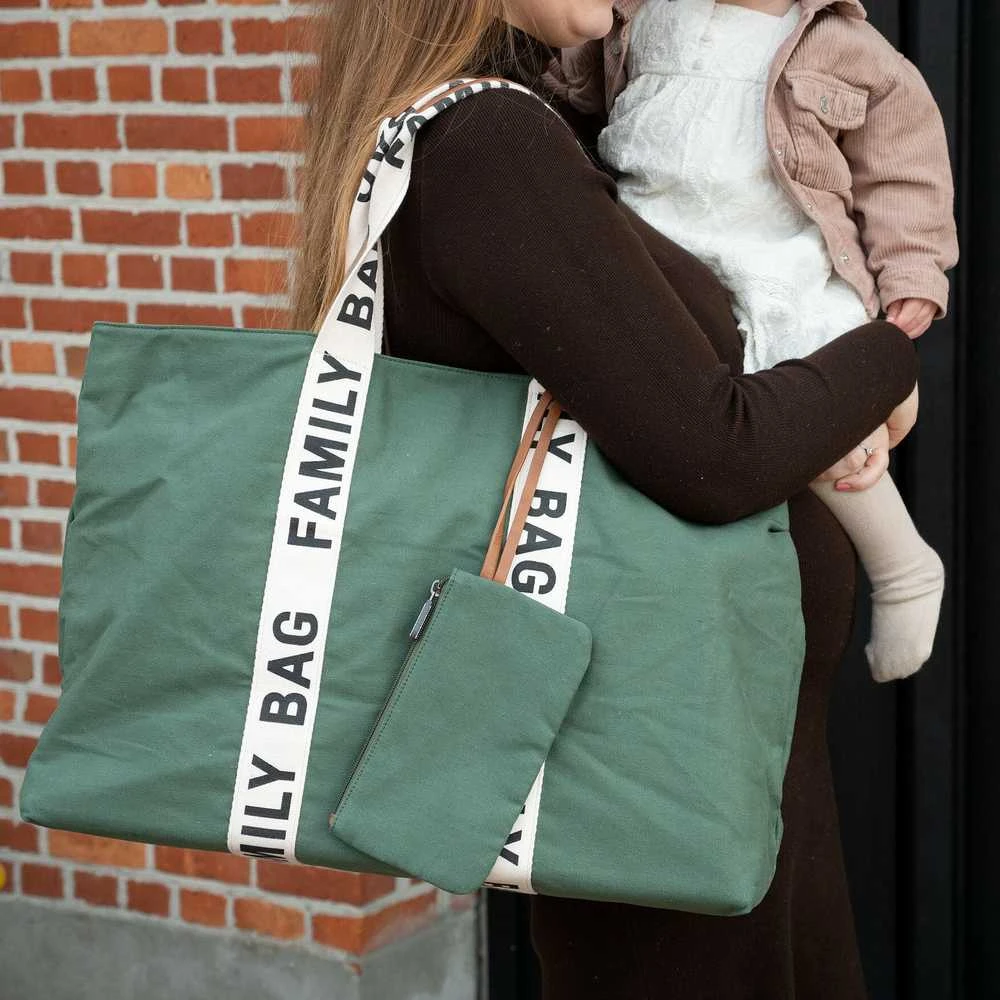 CHILDHOME FAMILY BAG KREPŠYS, SIGNATURE SAGE Žalias