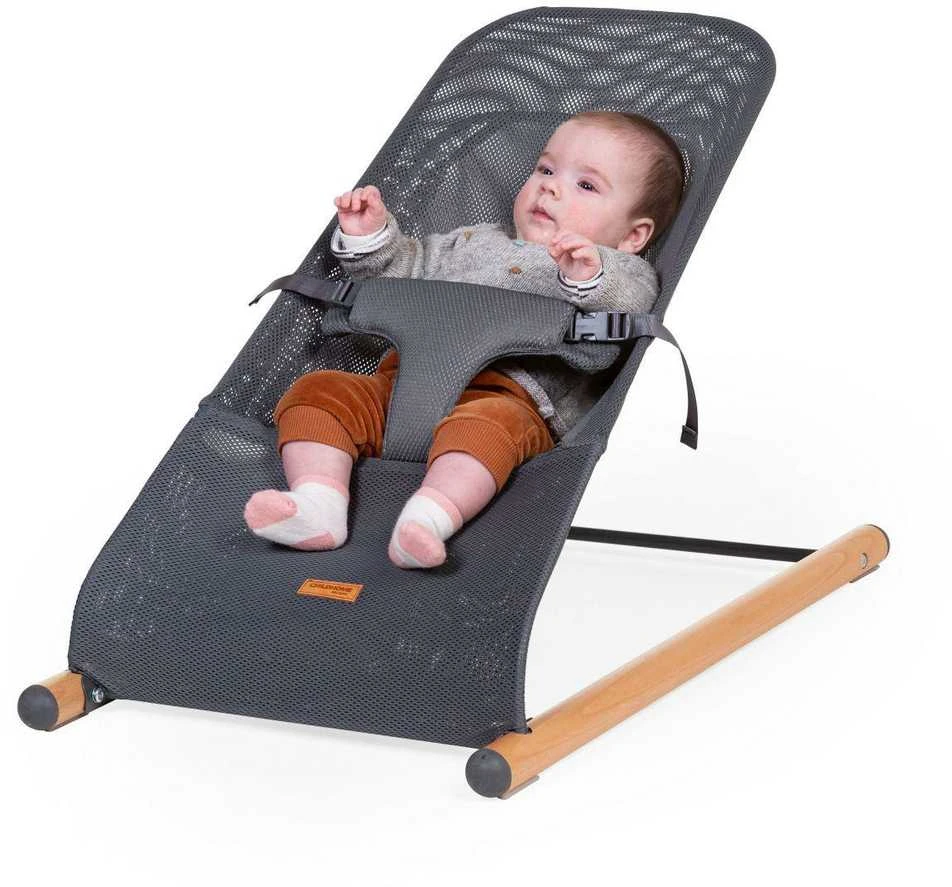 Childhome VAIKŲ NAMAI GULTUKAS EVOLUX BOUNCER NATURAL ANTHRACITE