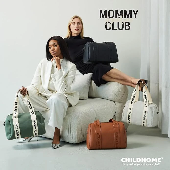 CHILDHOME MOMMY CLUB MAMOS KREPŠYS, SIGNATURE CANVAS Žalias
