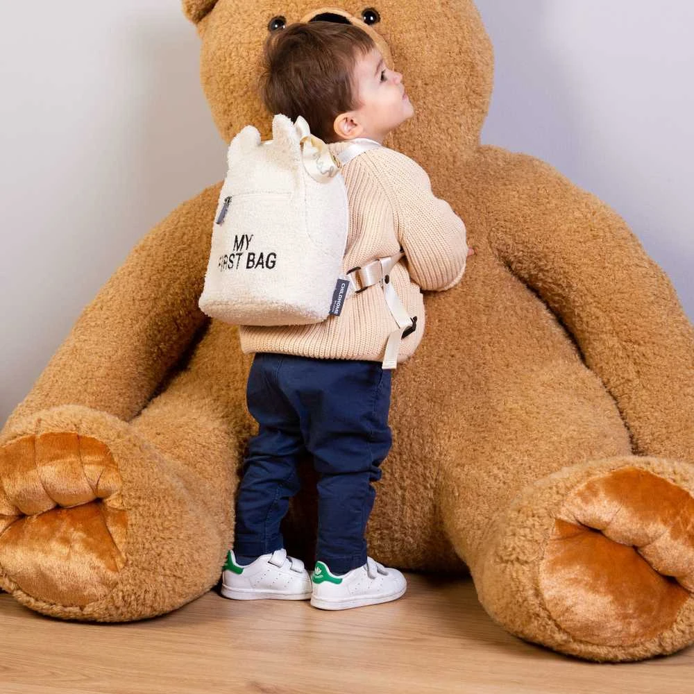 CHILDHOME VAIKIŠKA KUPRINĖ MY FIRST BAG, TEDDY OFF Baltas