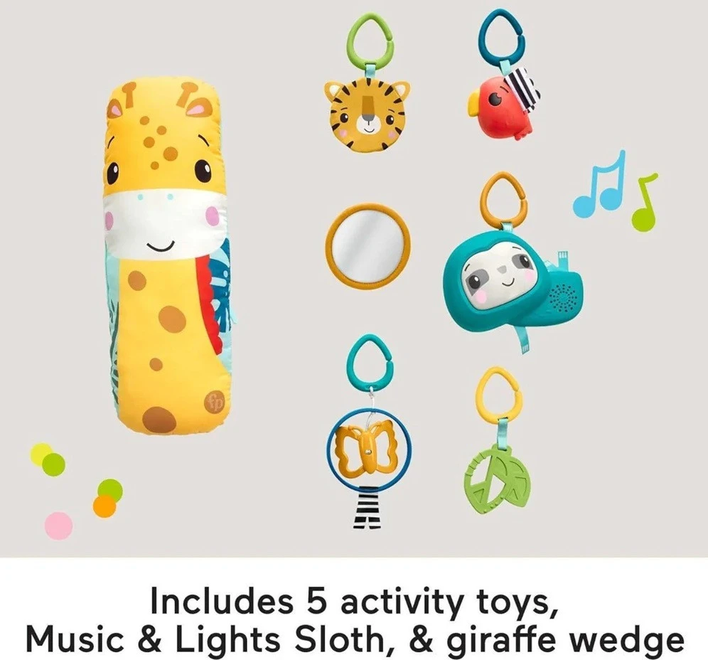 Lavinamasis kilimėlis Fisher-Price 3-in-1 Rainforest Sensory Gym, su atogrąžų miško gyvūnais (FPHJW08)