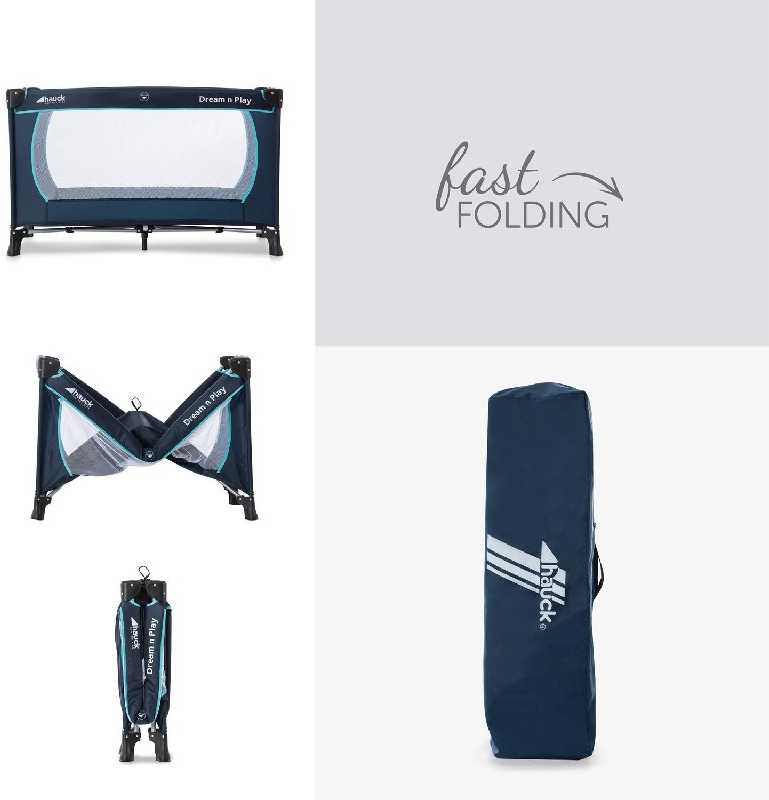 HAUCK lovelė - maniežas Dream N Play Plus Navy/Aqua 603666