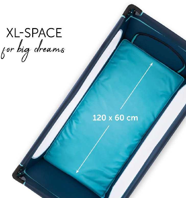 HAUCK lovelė - maniežas Dream N Play Plus Navy/Aqua 603666