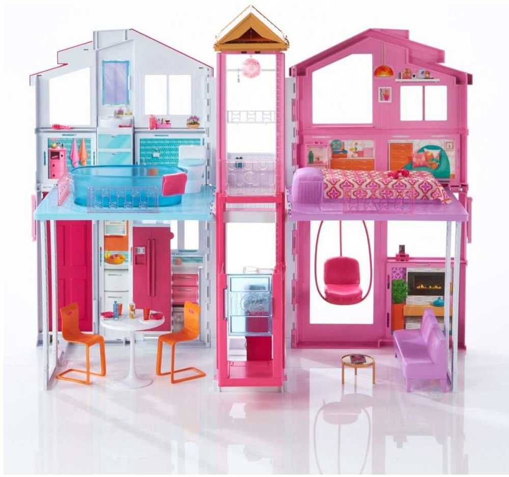 BARBIE barbės namas Malibu (3 aukštų), DLY32