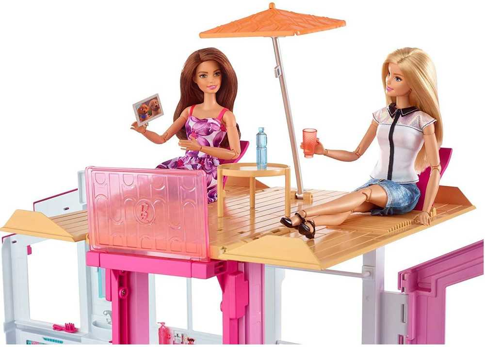 BARBIE barbės namas Malibu (3 aukštų), DLY32