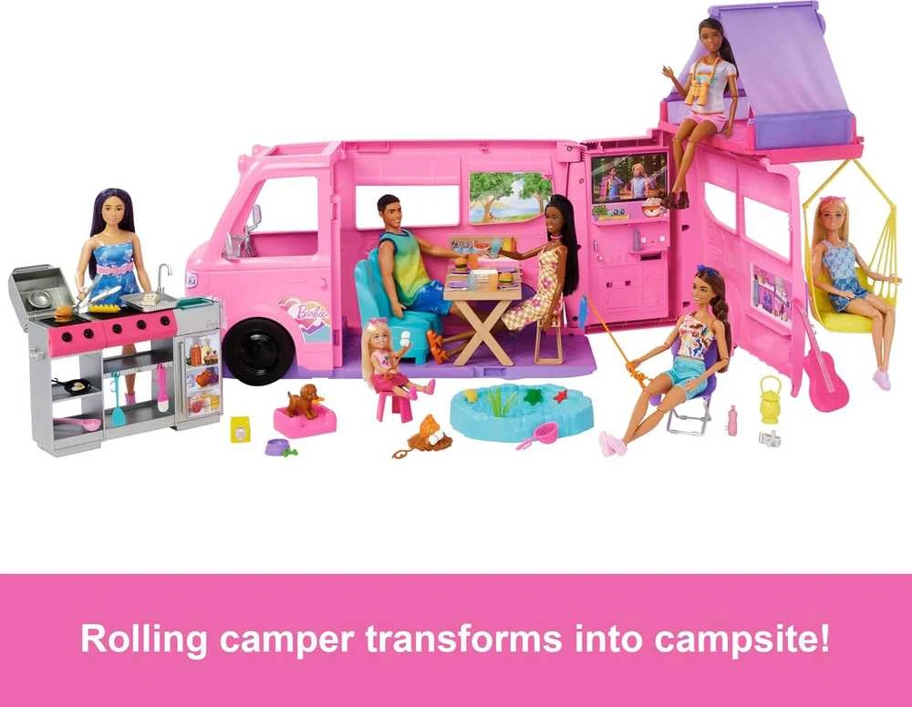 Lėlių kemperis Mattel Barbie Dreamcamper, su priedais