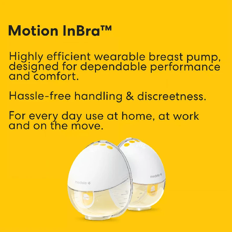 Medela nešiojamas dvigubas elektrinis pientraukis Motion InBra 101047543