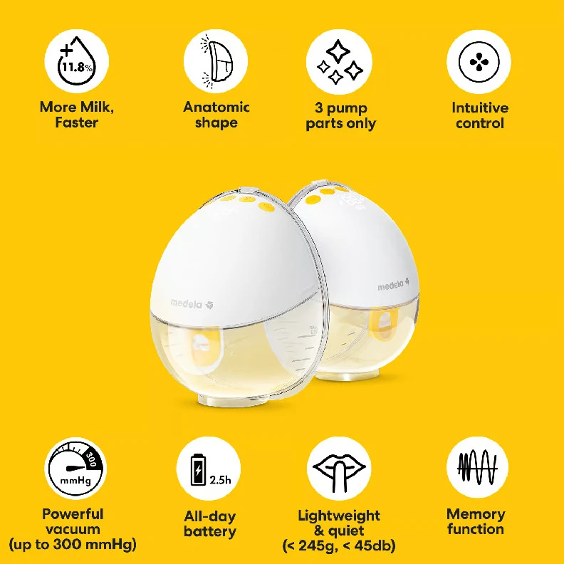 Medela nešiojamas dvigubas elektrinis pientraukis Motion InBra 101047543