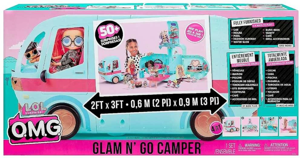 L.O.L Surprise MGA L.O.L. SIURPRIZAS! LOL SUPRISE PRABANGUS KEMPERIS GLAMPER SU ŠVIESOMIS IR GARSAIS 4IN1, MELSVAS