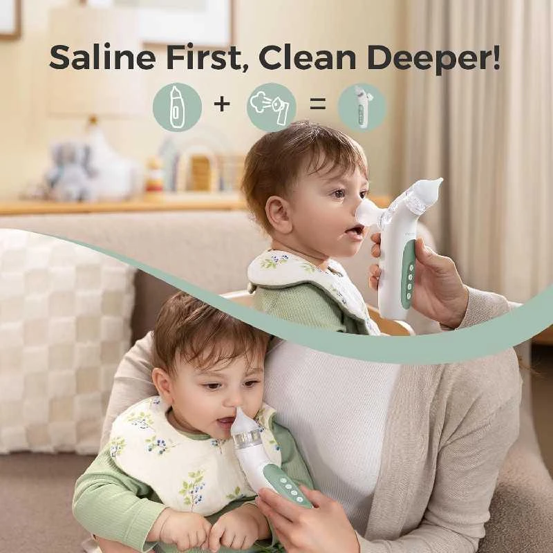 MOMCOZY 2IN1 ELEKTRINIS NOSIES ASPIRATORIUS SU PURKŠTUKU BREEZYCLEAR