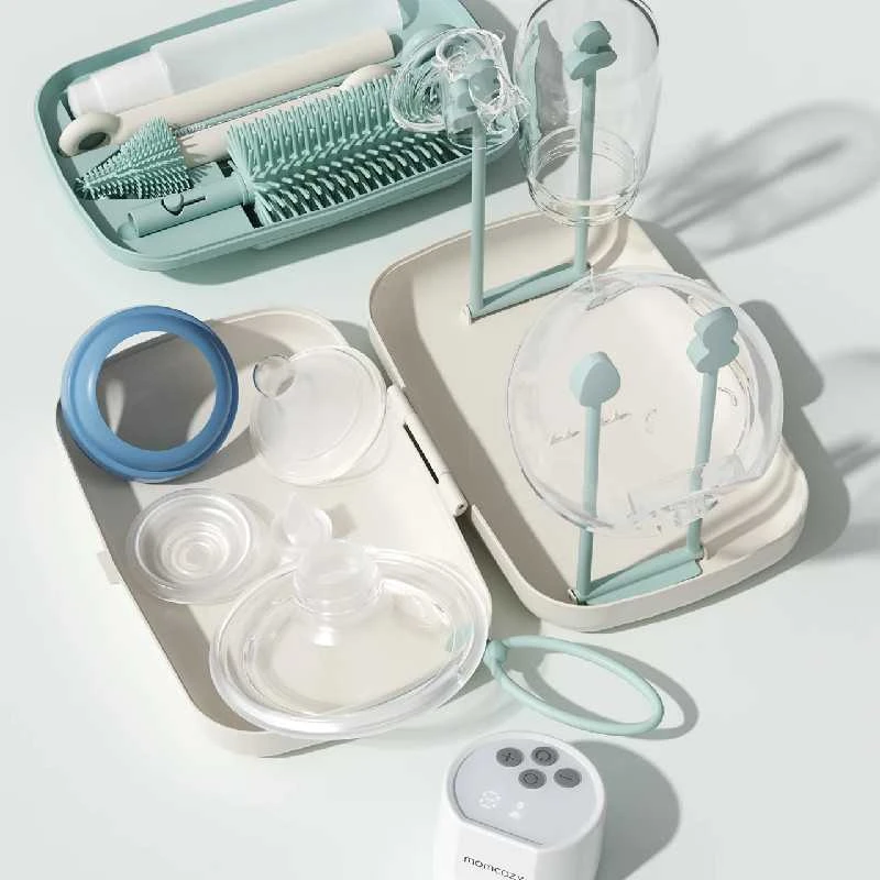 Momcozy 7-in-1 kūdikių buteliukų priežiūros rinkinys su dėklais