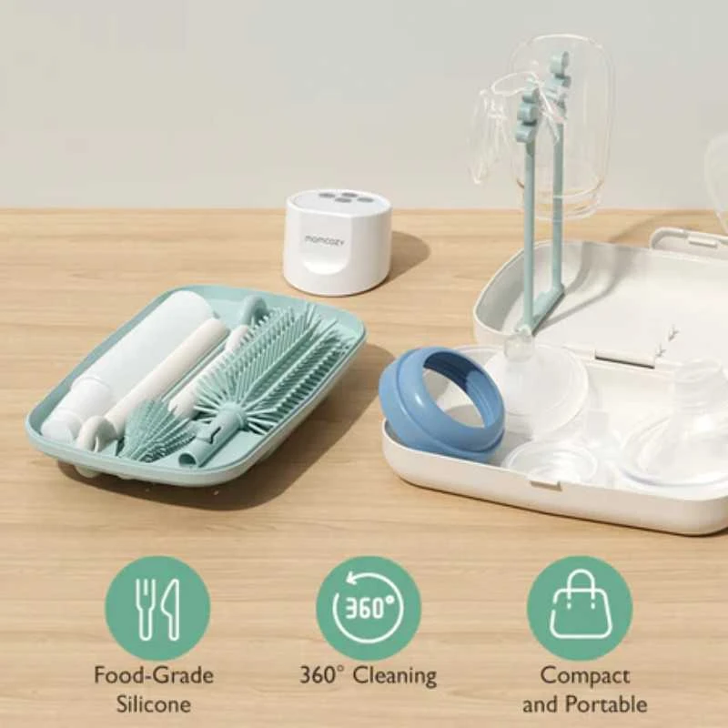 Momcozy 7 in 1 Baby Bottle Set Žalias | Rinkinys do czyszczenia butelių kūdikiams |
