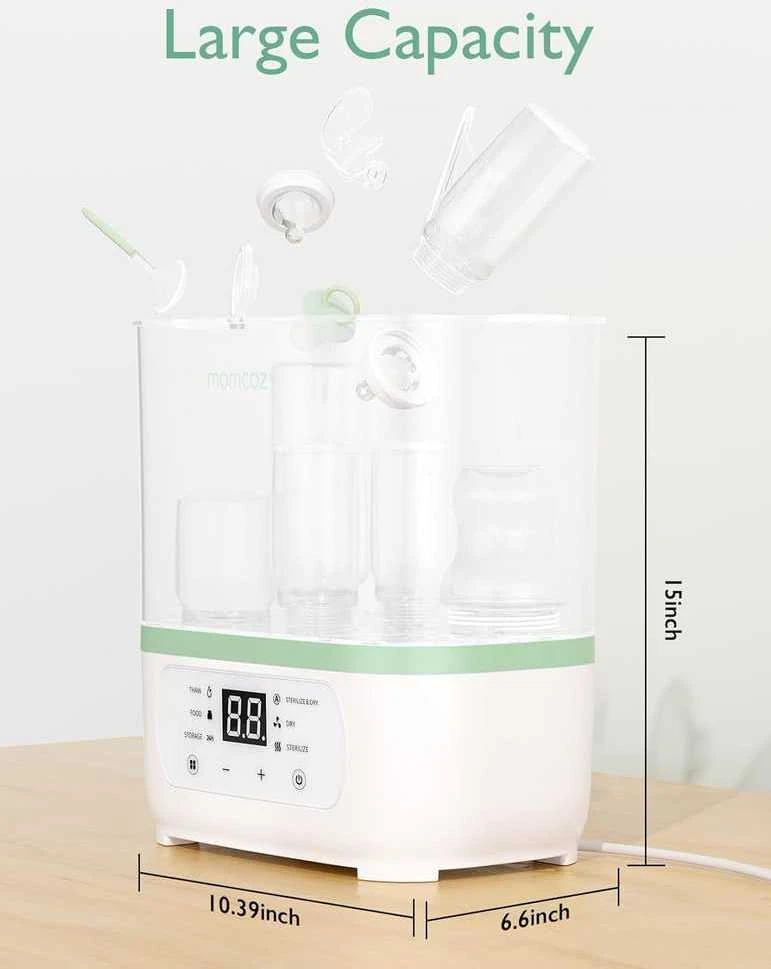 Elektrinis garų buteliukų sterilizatorius kūdikiams Momcozy 8-in-1