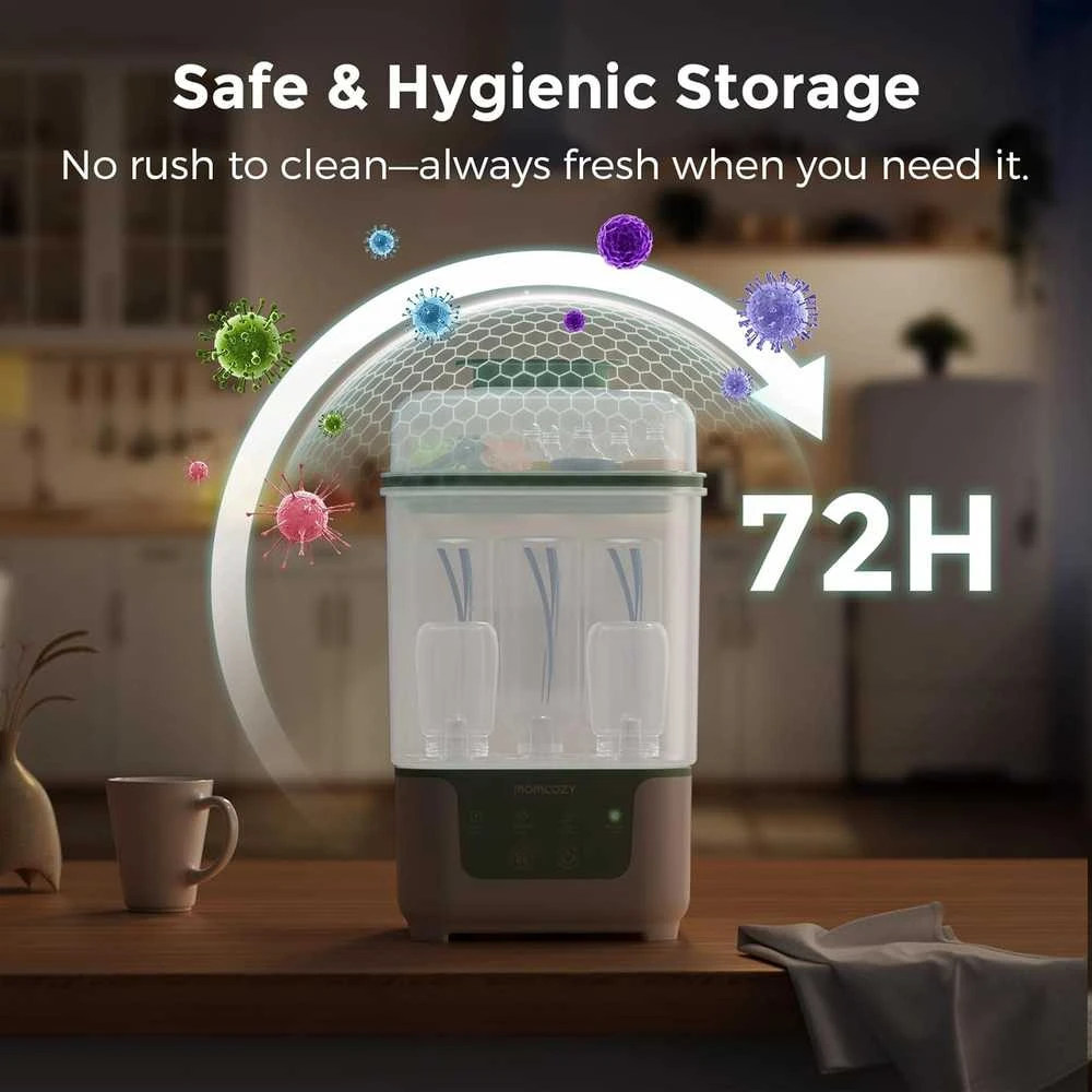 MOMCOZY BS04 4-IN-1 BUTELIUKŲ STERILIZATORIUS SU DŽIOVYKLE