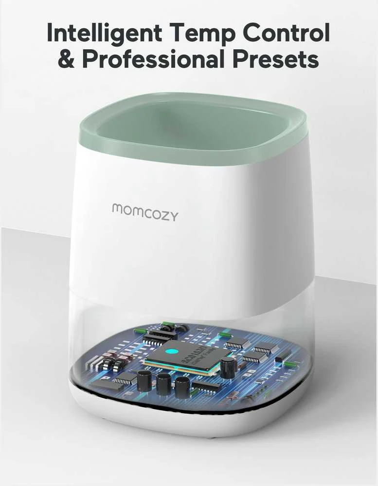 Momcozy šildytuvas su temperatūros kontrolės schema
