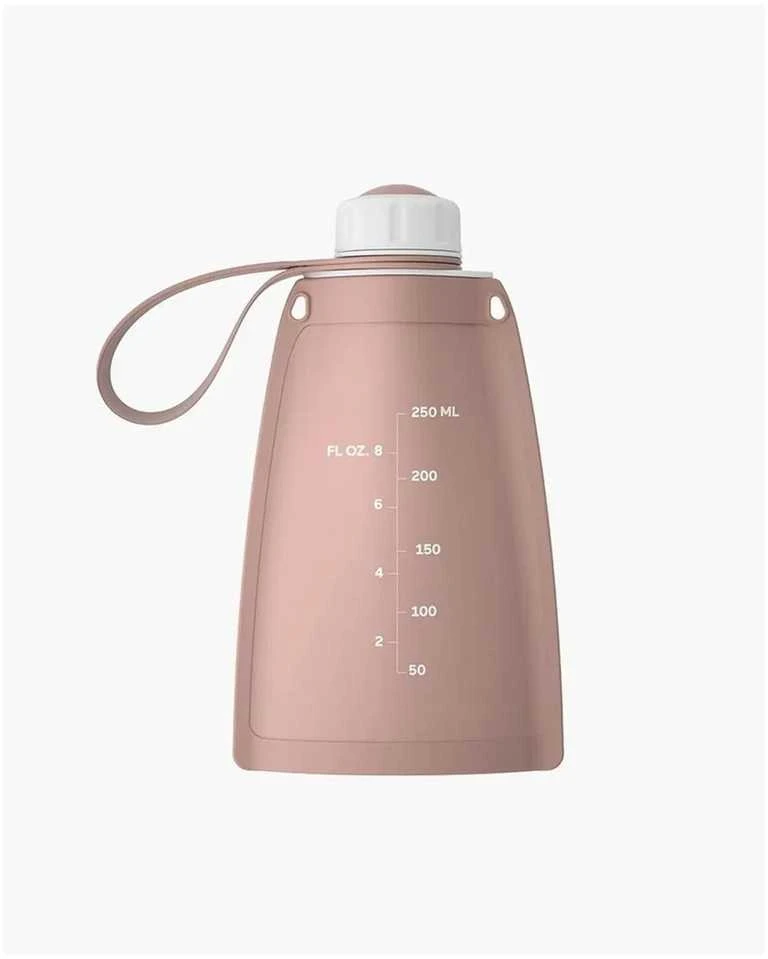 MOMCOZY DAUGKARTINIAI SILIKONINIAI PIENO IR MAISTO LAIKYMO MAIŠELIAI, 5 VNT., RAUSVI