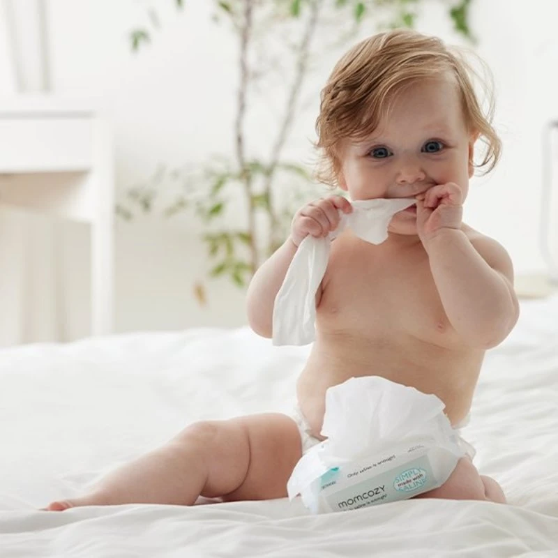 MOMCOZY DRĖGNOS SERVETĖLĖS SU DRUSKOS TIRPALU, 12 PAKUOČIŲ PO 30 VNT.