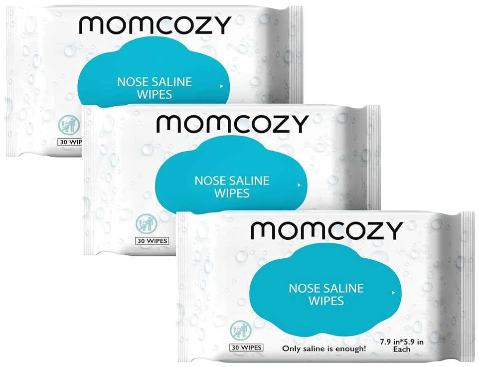 MOMCOZY DRĖGNOS SERVETĖLĖS SU DRUSKOS TIRPALU, 3 PAKUOTĖS PO 60 VNT.