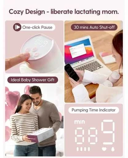 MOMCOZY DVIGUBAS NEŠIOJAMAS BELAIDIS PIENTRAUKIS S12 PRO, ROŽINIS