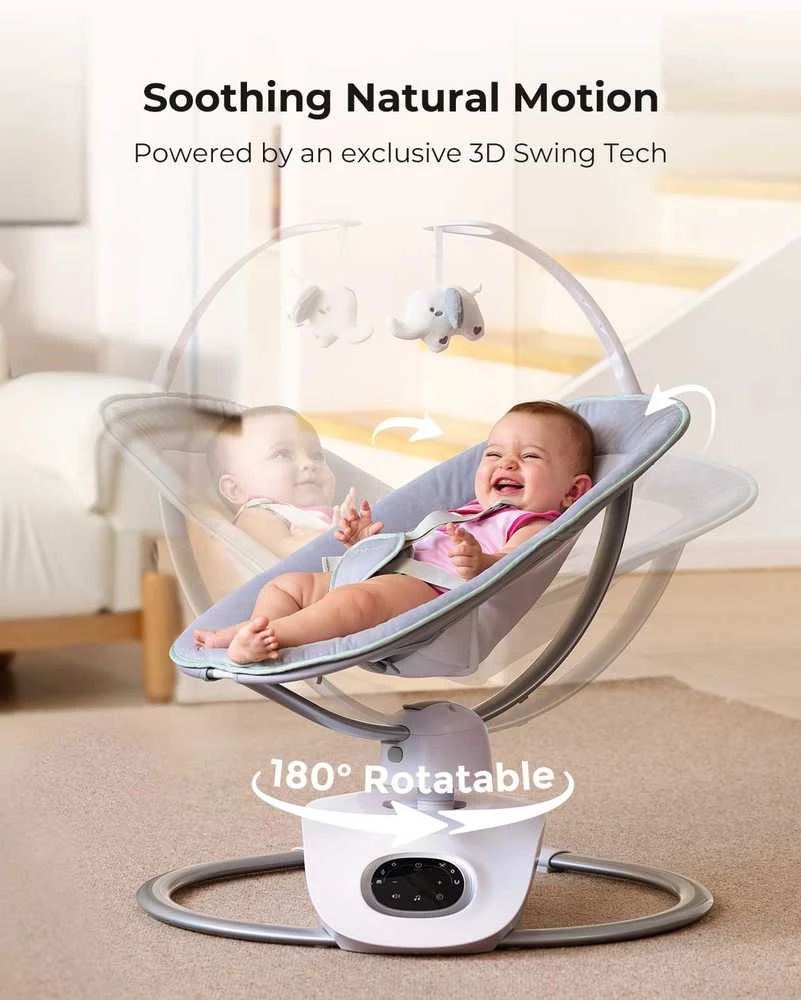 MOMCOZY ELEKTRINĖS 3D JUDĖJIMO SUPYNĖS KŪDIKIAMS COCOSWAY