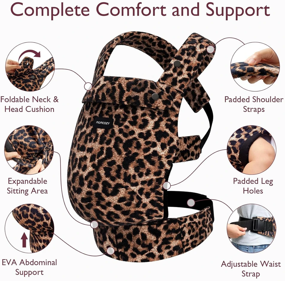 MOMCOZY ERGONOMINĖ KŪDIKIŲ NEŠIOKLĖ, LEOPARD