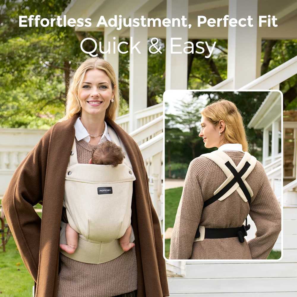 MOMCOZY ERGONOMINĖ KŪDIKIŲ NEŠIOKLĖ PUREHUG IŠ NATŪRALAUS LINO, LIGHT AMBER