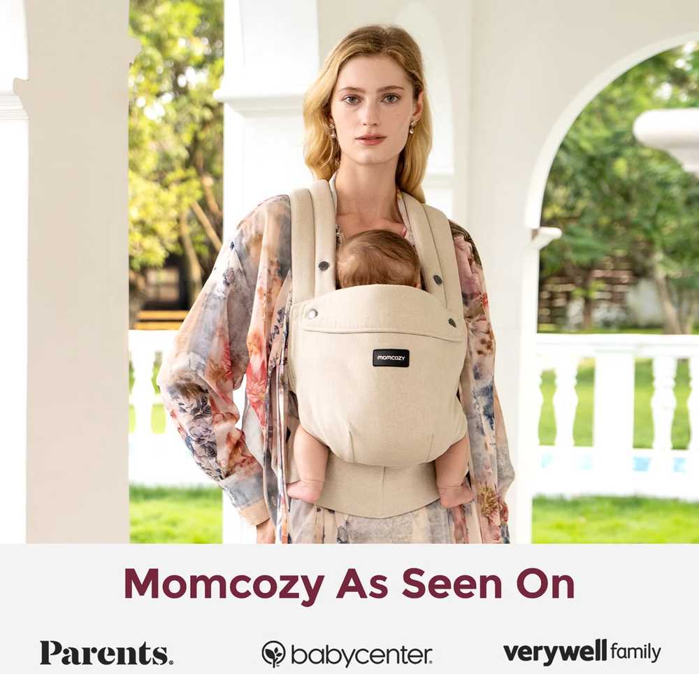 MOMCOZY ERGONOMINĖ KŪDIKIŲ NEŠIOKLĖ PUREHUG IŠ NATŪRALAUS LINO, LIGHT AMBER