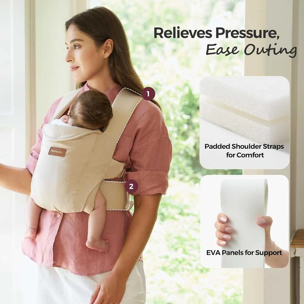 MOMCOZY ERGONOMINĖ KŪDIKIŲ NEŠIOKLĖ WEESNUG, COTTON KHAKI