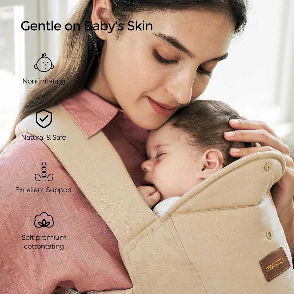 MOMCOZY ERGONOMINĖ KŪDIKIŲ NEŠIOKLĖ WEESNUG, COTTON KHAKI