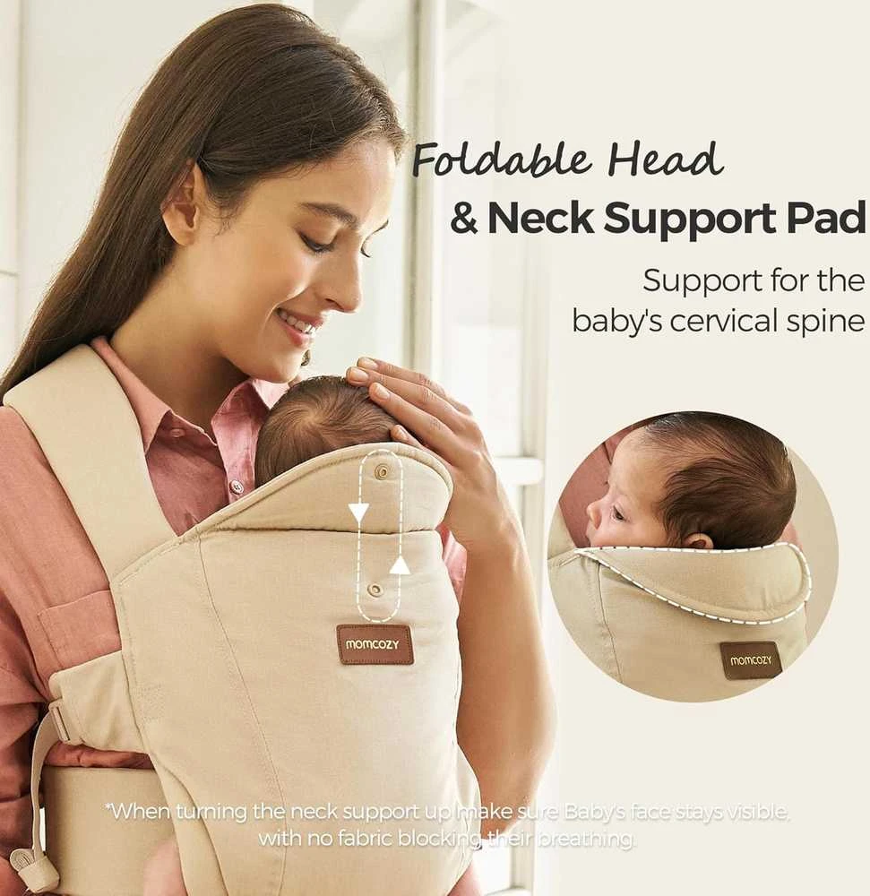 MOMCOZY ERGONOMINĖ KŪDIKIŲ NEŠIOKLĖ WEESNUG, COTTON KHAKI