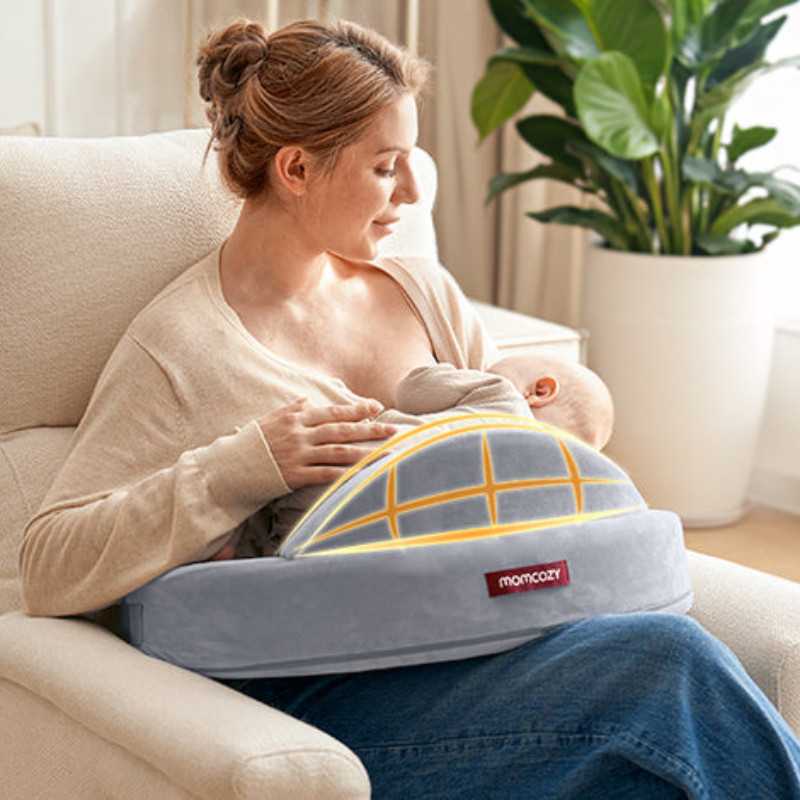 MOMCOZY EXCLUSIVE MEMORY FOAM MAITINIMO PAGALVĖ, Pilkas