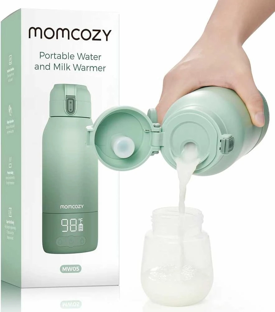 Momcozy pieno šildytuvas su temperatūros rodikliu