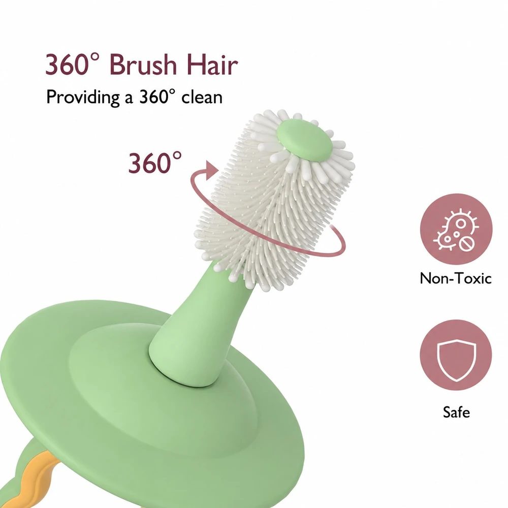 MOMCOZY ITIN MIKŠTAS KŪDIKIŲ DANTŲ ŠEPETĖLIS 360, ŽALIAS