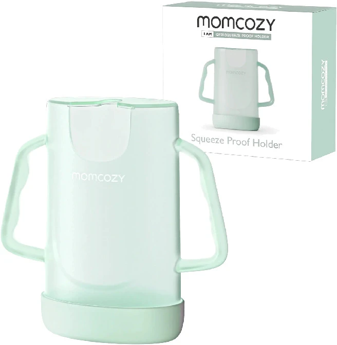 MOMCOZY KŪDIKIŲ MAISTO TYRELĖS PAKUOTĖS LAIKIKLIS, ŽALIAS